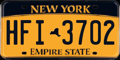 NY license plate HFI3702
