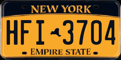 NY license plate HFI3704