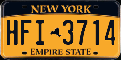 NY license plate HFI3714