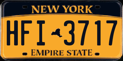 NY license plate HFI3717