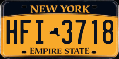 NY license plate HFI3718