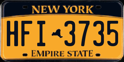 NY license plate HFI3735