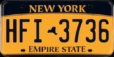 NY license plate HFI3736