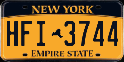 NY license plate HFI3744