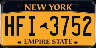 NY license plate HFI3752