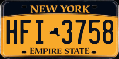 NY license plate HFI3758