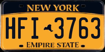 NY license plate HFI3763