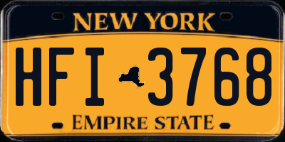 NY license plate HFI3768
