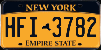 NY license plate HFI3782
