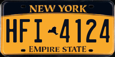 NY license plate HFI4124
