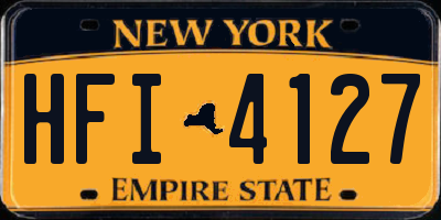 NY license plate HFI4127