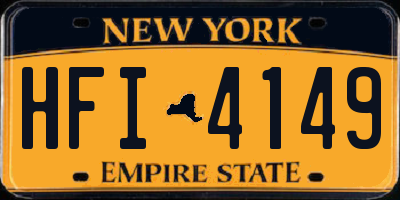 NY license plate HFI4149