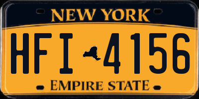 NY license plate HFI4156