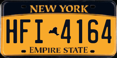 NY license plate HFI4164