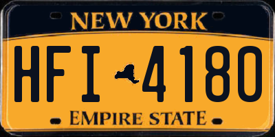 NY license plate HFI4180