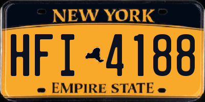 NY license plate HFI4188