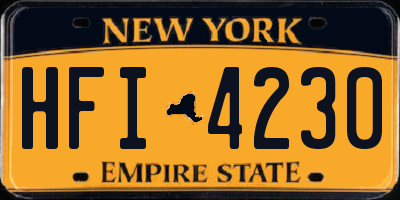 NY license plate HFI4230