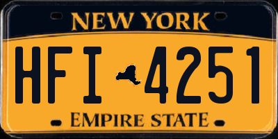 NY license plate HFI4251