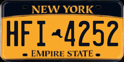 NY license plate HFI4252