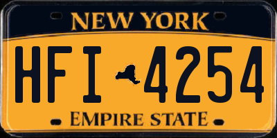 NY license plate HFI4254