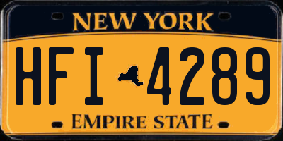 NY license plate HFI4289