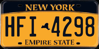 NY license plate HFI4298