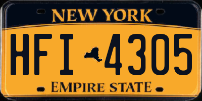 NY license plate HFI4305