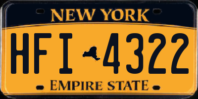 NY license plate HFI4322