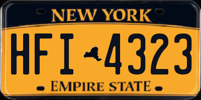 NY license plate HFI4323