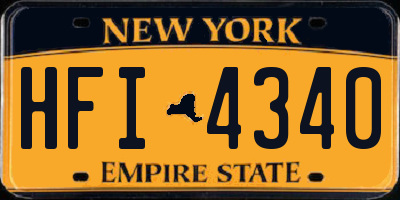 NY license plate HFI4340