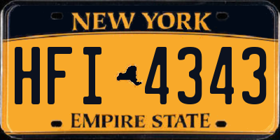 NY license plate HFI4343