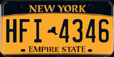 NY license plate HFI4346