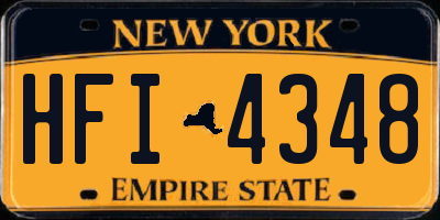 NY license plate HFI4348