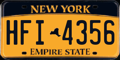 NY license plate HFI4356