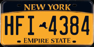 NY license plate HFI4384