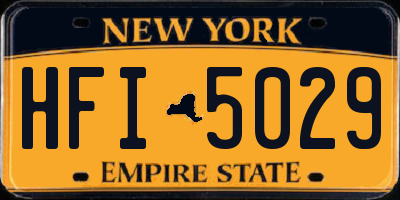 NY license plate HFI5029