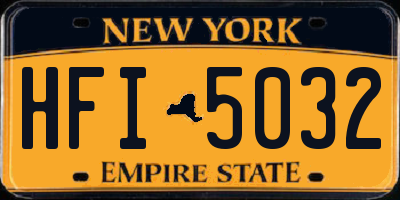 NY license plate HFI5032