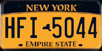 NY license plate HFI5044