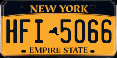 NY license plate HFI5066