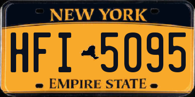 NY license plate HFI5095