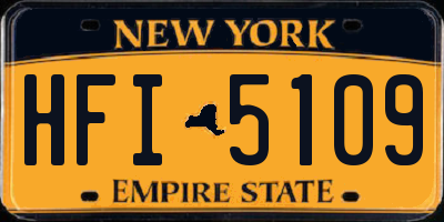 NY license plate HFI5109