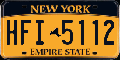 NY license plate HFI5112