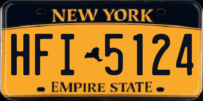 NY license plate HFI5124