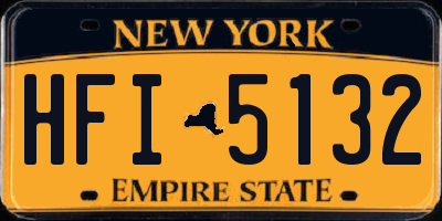 NY license plate HFI5132