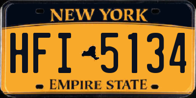 NY license plate HFI5134