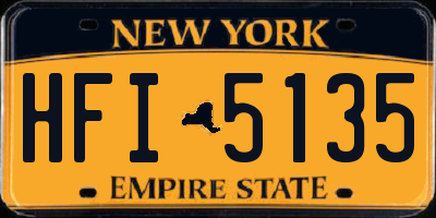 NY license plate HFI5135