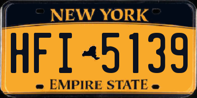 NY license plate HFI5139