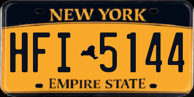 NY license plate HFI5144