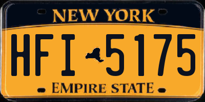 NY license plate HFI5175