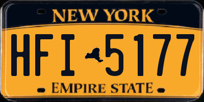 NY license plate HFI5177